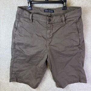 Mavi Mike Chino Shorts Mens 34x10 Brown Stretch Cotton Twill Casual Summer